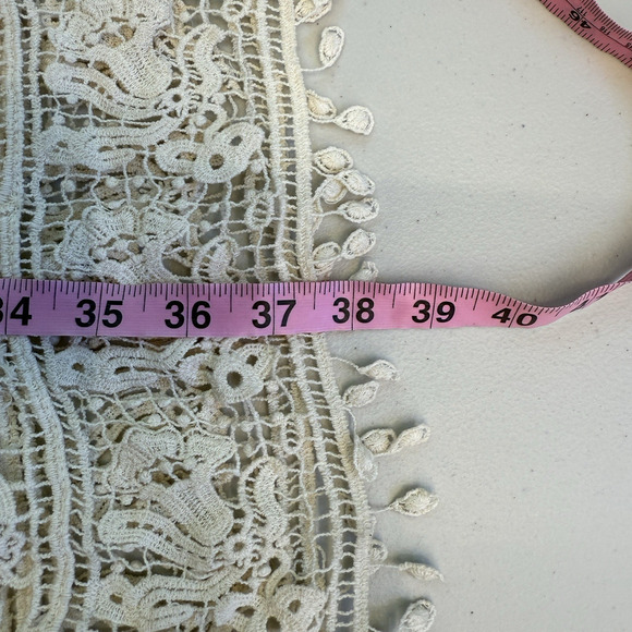 Lovestitch Crochet Shift Dress Women Size L Ivory Lace Wedding Feminine Boho NWT - Picture 9 of 9